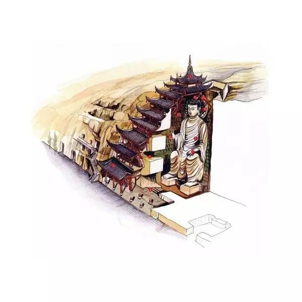穿墻透壁,手繪中國古代經典古建筑
