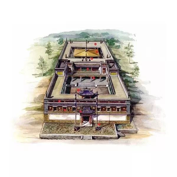 穿墻透壁，手繪中國古代經(jīng)典古建筑