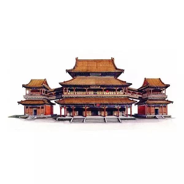 穿墻透壁，手繪中國古代經(jīng)典古建筑