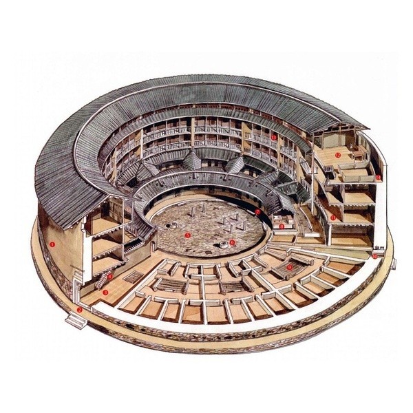 穿墻透壁，手繪中國古代經(jīng)典古建筑