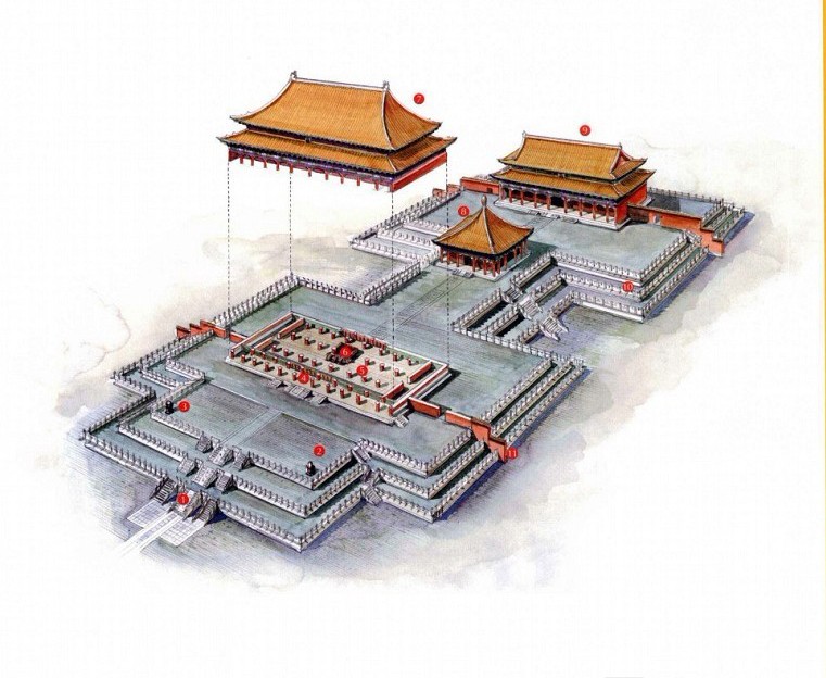 穿墻透壁，手繪中國古代經典古建筑