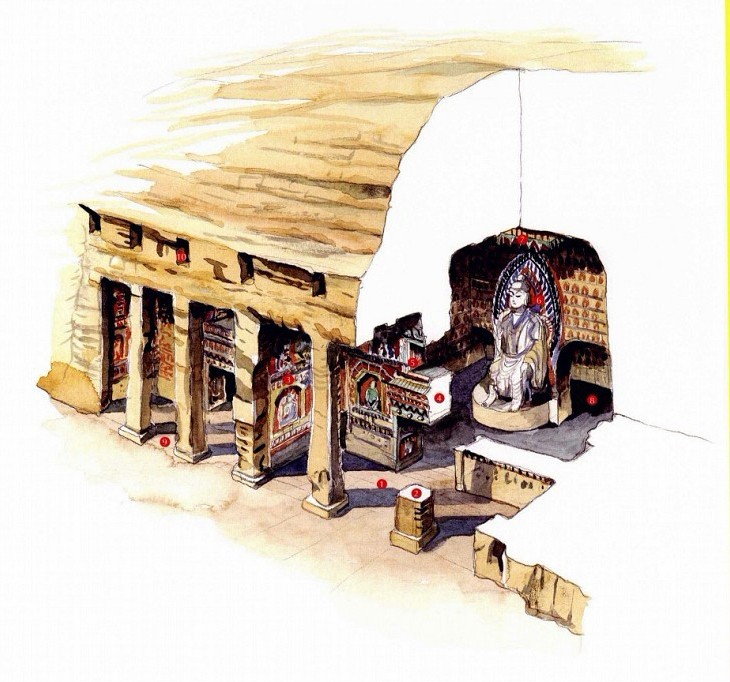 穿墻透壁，手繪中國古代經典古建筑