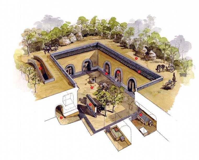 穿墻透壁，手繪中國古代經典古建筑