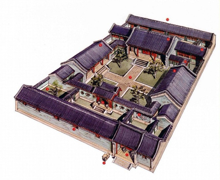 穿墻透壁，手繪中國古代經典古建筑