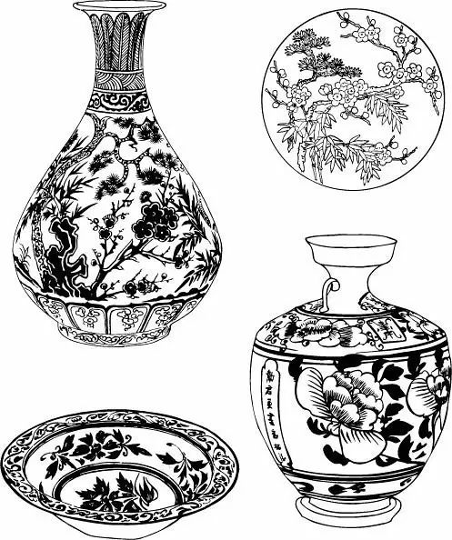 青花瓷素材圖案欣賞，中國(guó)傳統(tǒng)藝術(shù)就是這么美