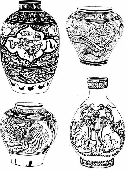 青花瓷素材圖案欣賞，中國(guó)傳統(tǒng)藝術(shù)就是這么美