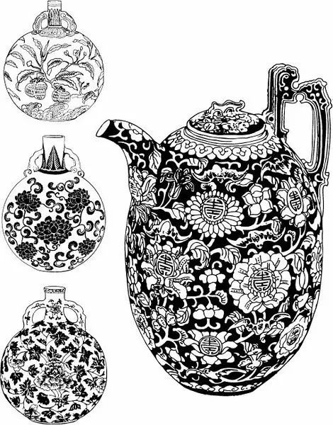 青花瓷素材圖案欣賞，中國(guó)傳統(tǒng)藝術(shù)就是這么美