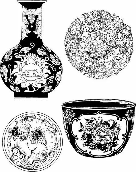 青花瓷素材圖案欣賞，中國(guó)傳統(tǒng)藝術(shù)就是這么美