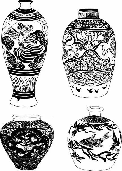 青花瓷素材圖案欣賞，中國(guó)傳統(tǒng)藝術(shù)就是這么美