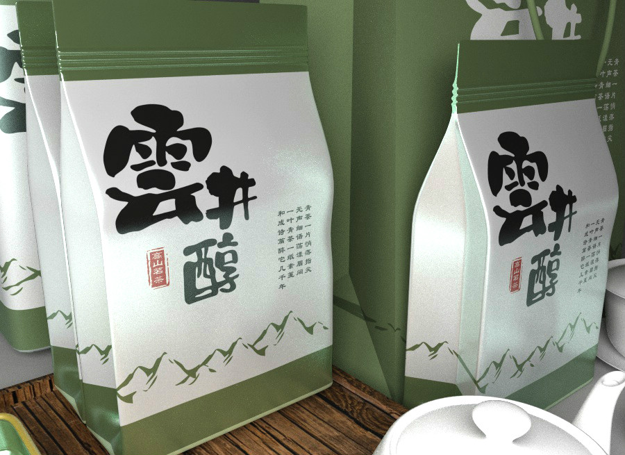 清新古樸茶葉包裝設計，簡潔大氣茶葉包裝設計