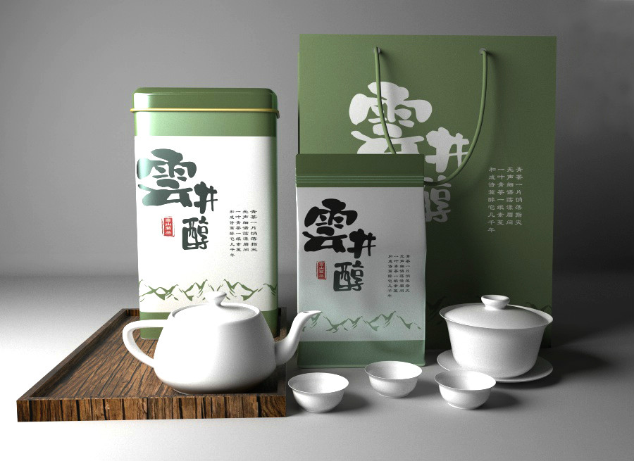 清新古樸茶葉包裝設計，簡潔大氣茶葉包裝設計