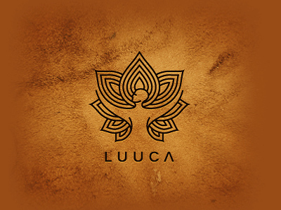 圣潔精簡蓮花logo，精品個性蓮花logo設計