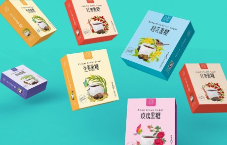創意極簡黑糖茶包裝設計