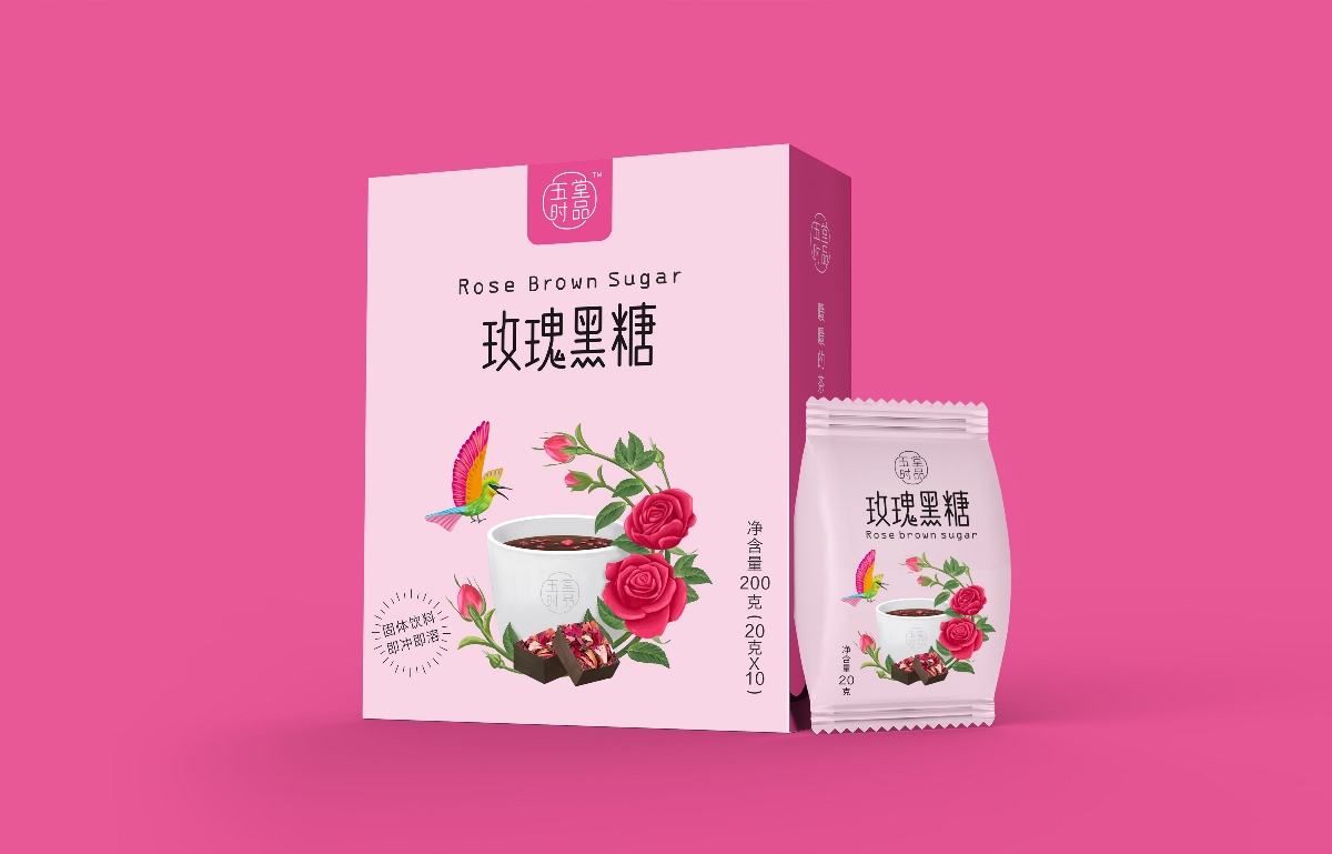 創意極簡黑糖茶包裝設計