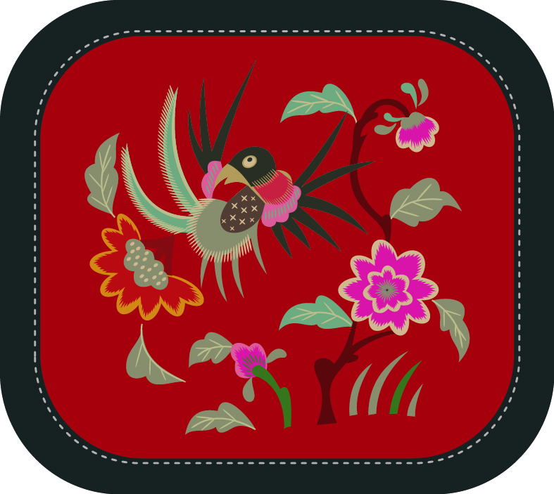精美的鳥(niǎo)語(yǔ)花香系列刺繡圖案