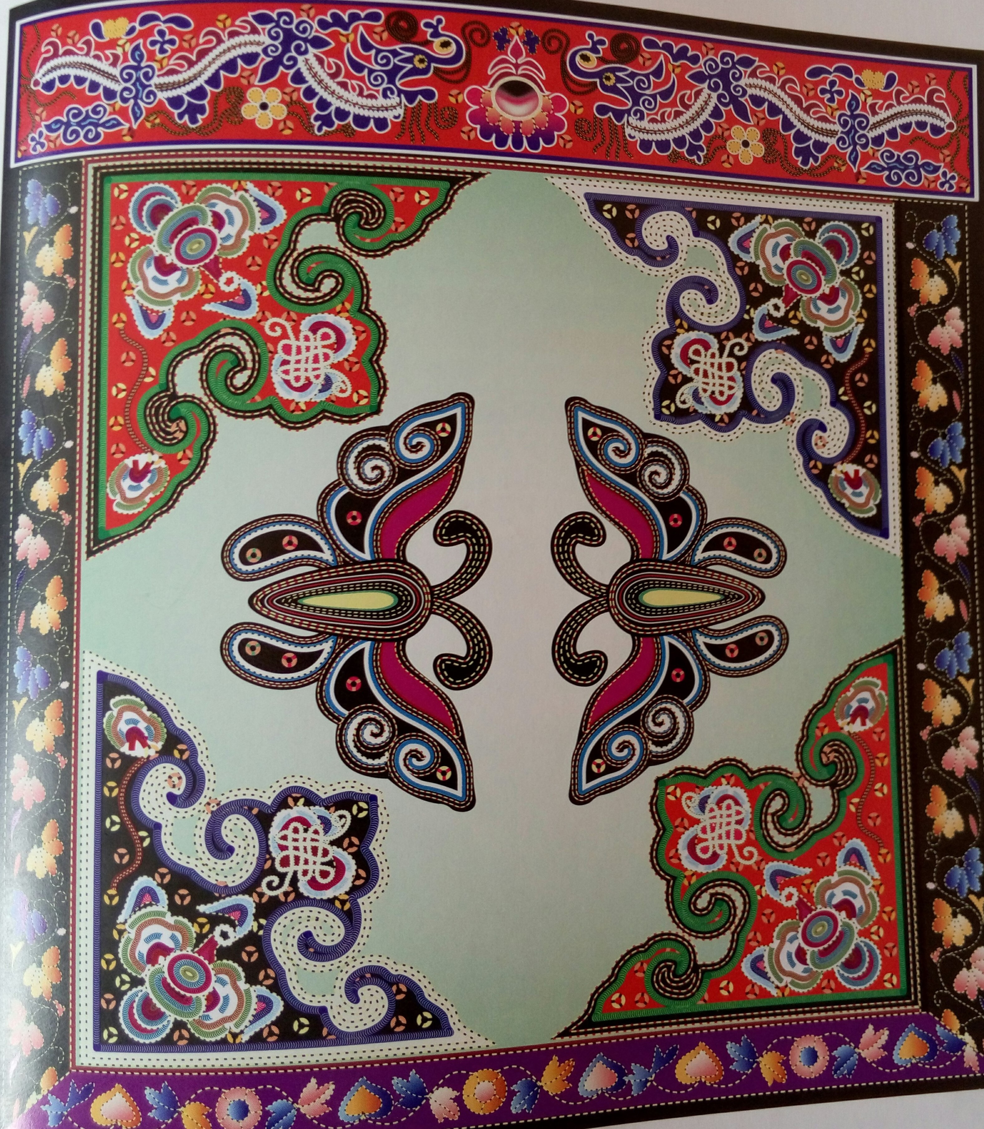 中國傳統刺繡與織物圖案