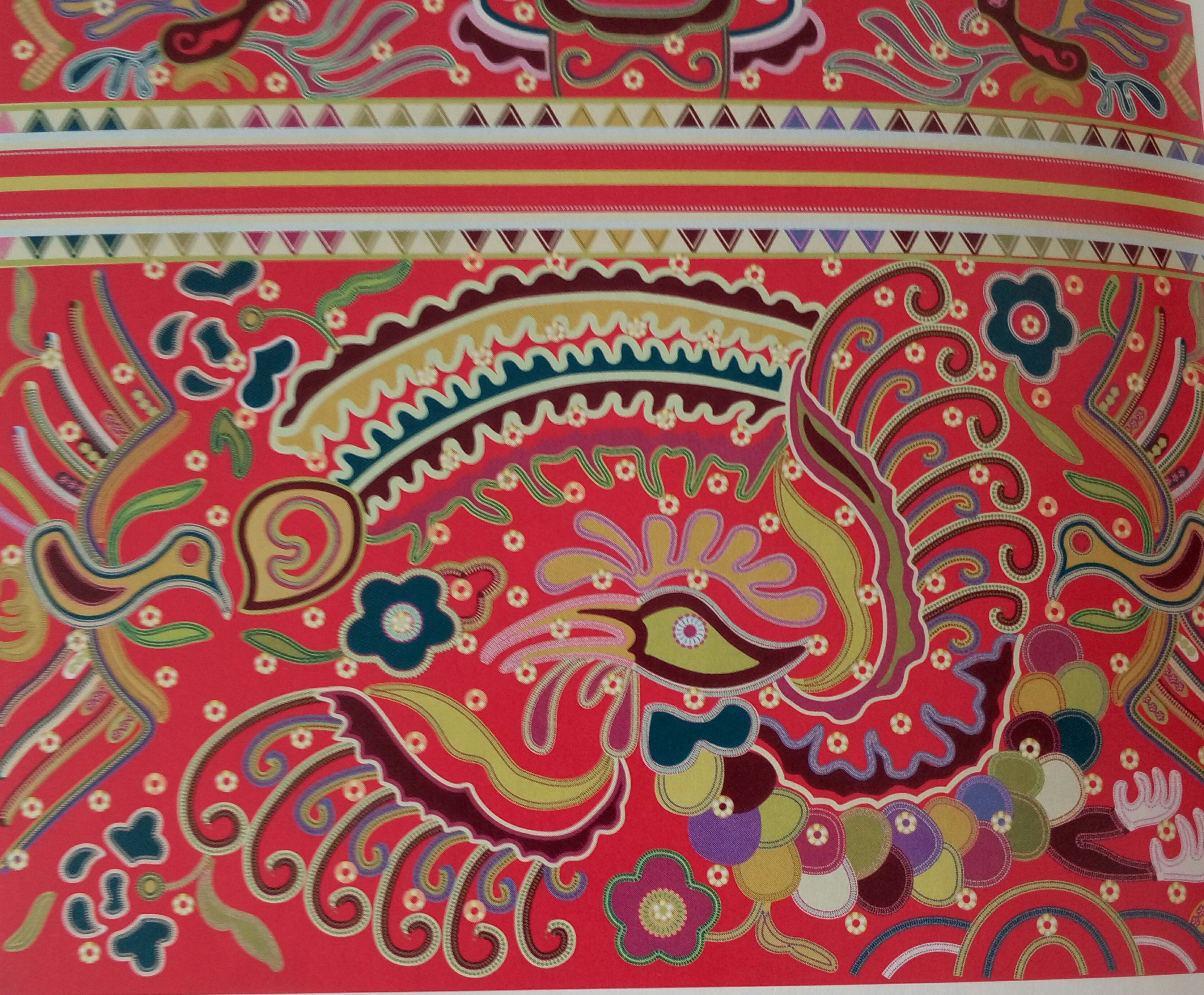 中國傳統刺繡與織物圖案