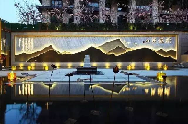 中式景觀流行設計元素：山水景墻