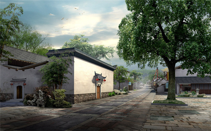 中式傳統東方園林設計效果圖（三）