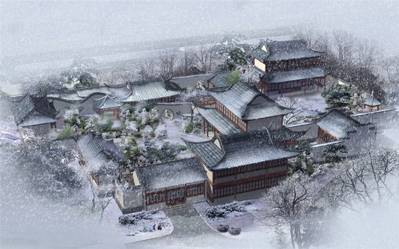 中式傳統東方園林設計效果圖（三）