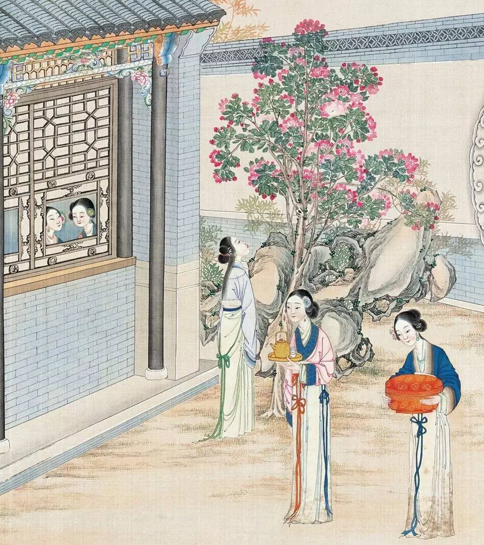 庭院深深，佳人依在