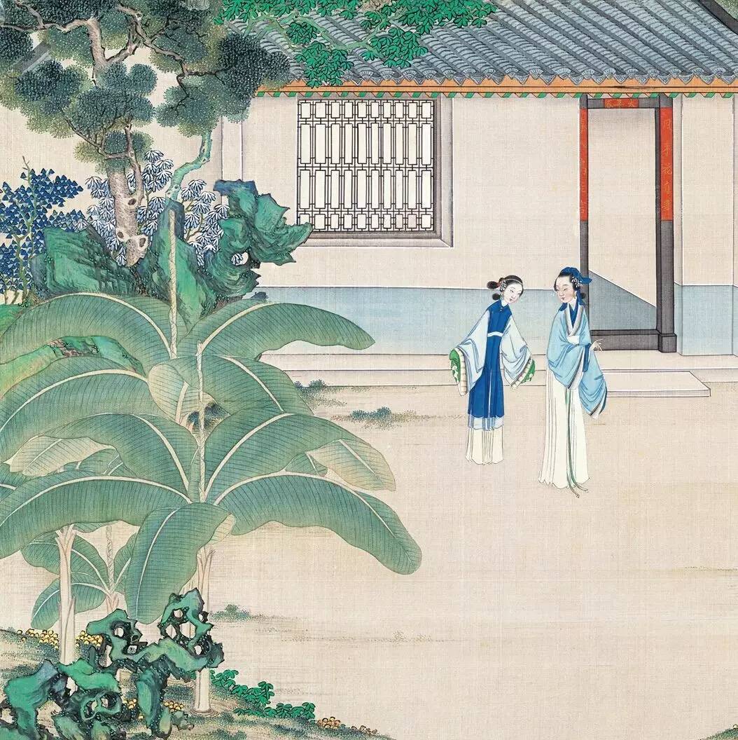 庭院深深，佳人依在