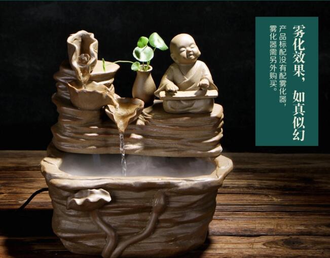 中式室內假山流水噴泉擺件