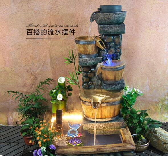 庭院田園假山魚池風水輪擺件，不利方位