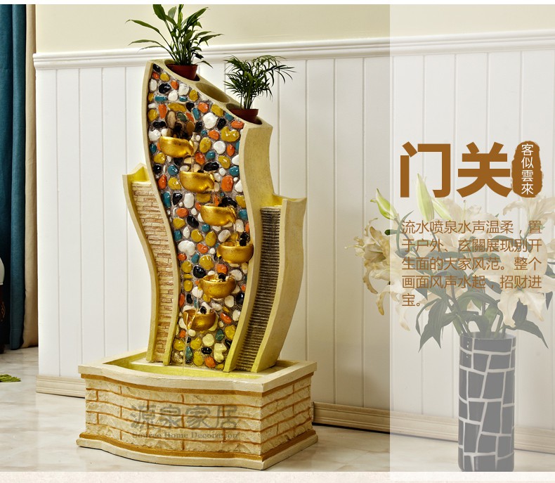 流水噴泉水景擺設(shè)落地擺件,假山石種類