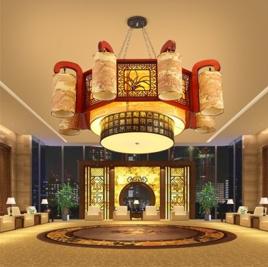 水墨國畫典雅燈具，精致雅韻燈具設計