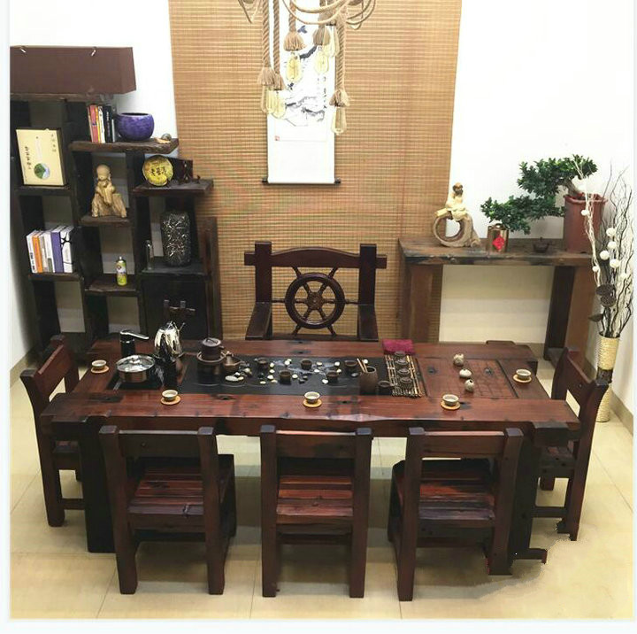 簡潔大氣中式茶桌，中國風簡約精致實用茶桌