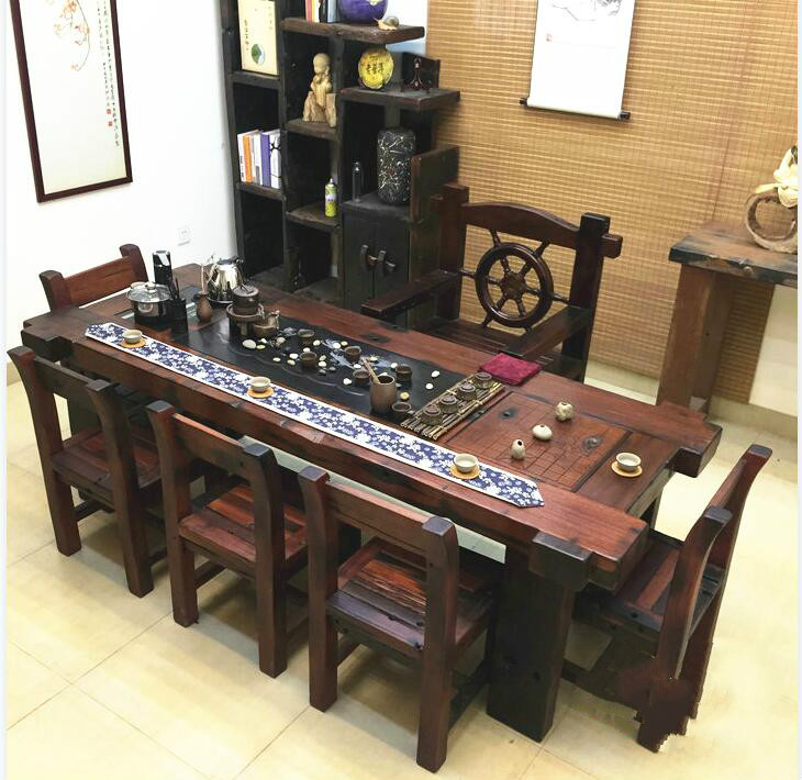 簡潔大氣中式茶桌，中國風簡約精致實用茶桌