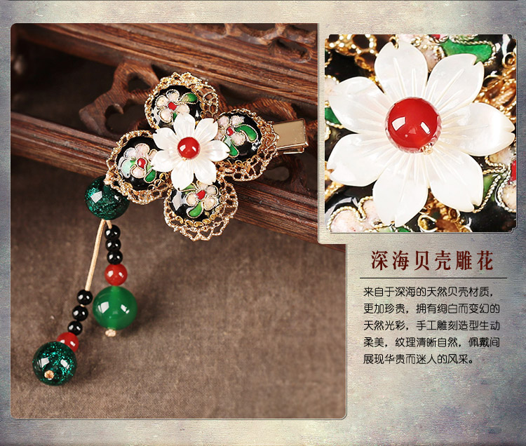 翠華春發夾，華麗典雅頭飾