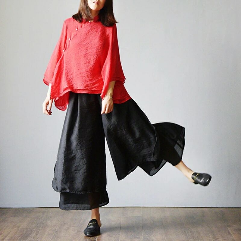 禪意文藝旗袍漢服，中國風禪服圖片