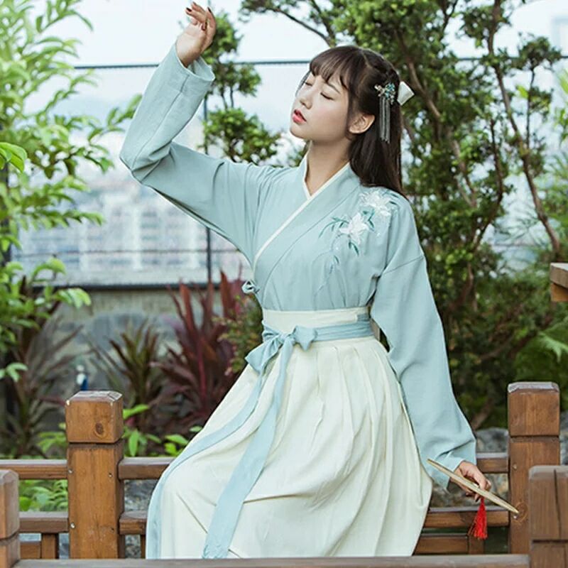 魏晉風改良漢服古裝，漢元素夏裝襦裙圖片