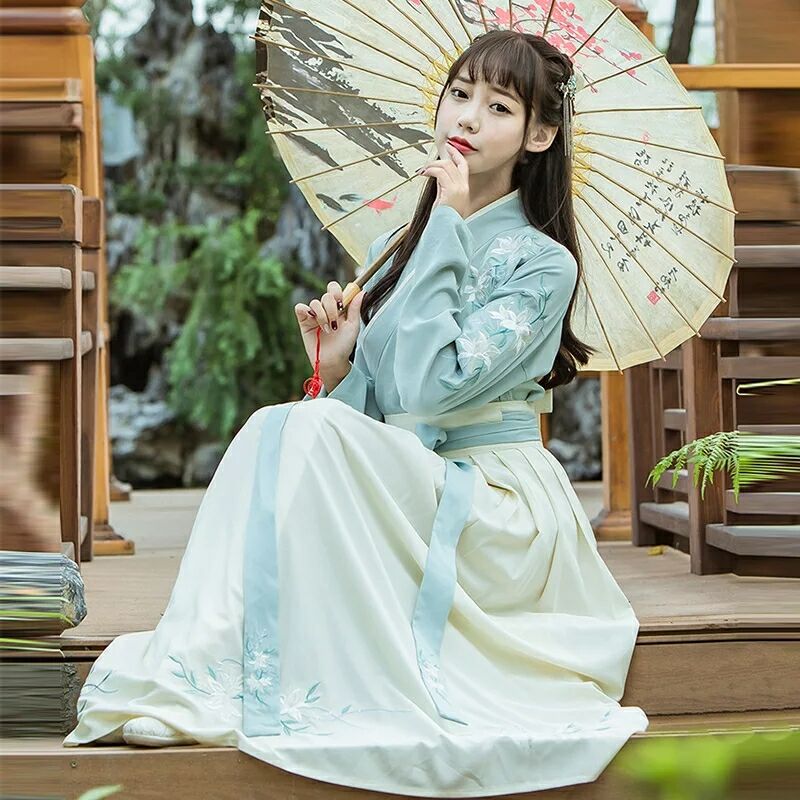 魏晉風改良漢服古裝，漢元素夏裝襦裙圖片