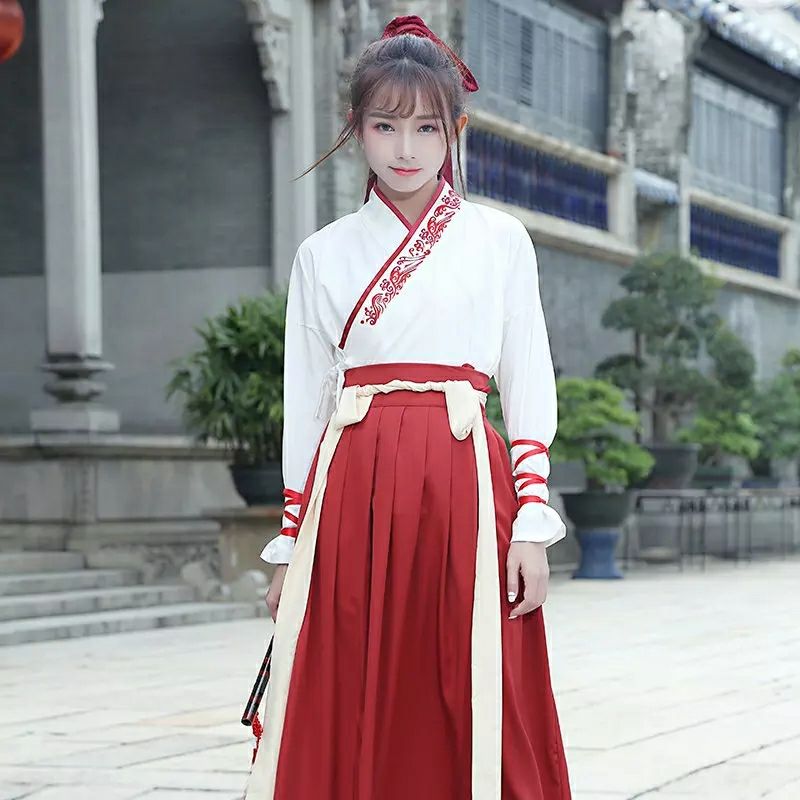 四款清新淡雅漢服，飄逸襦裙漢服圖片