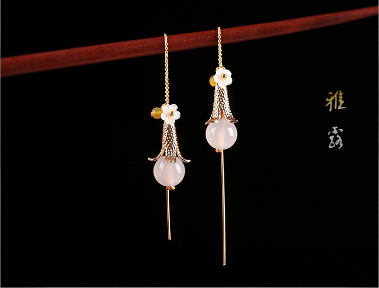 雅露氣質耳環(huán)，小清新耳線氣質首飾