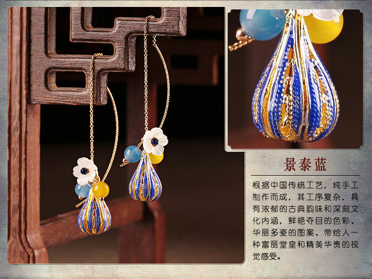 麗晴優雅氣質耳線耳環，古風小清新首飾