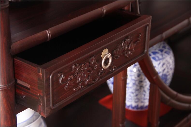 中式明清仿古大紅酸枝竹節博古架