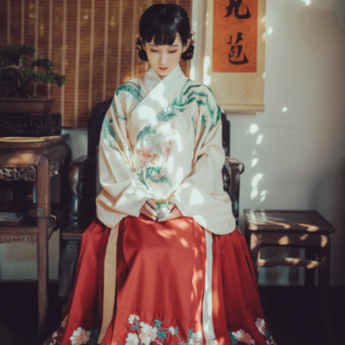 交領襖裙漢服，改良琵琶袖馬面裙