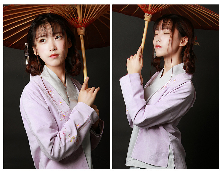 中國風女裝手繪日常漢服中式對襟上衣