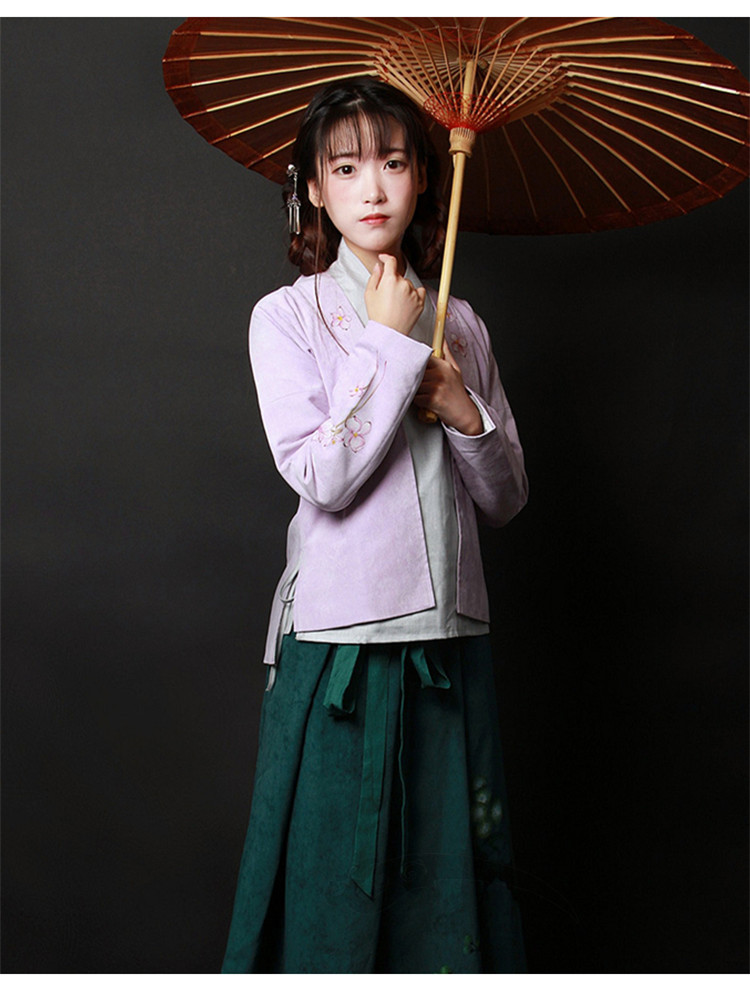 中國風女裝手繪日常漢服中式對襟上衣