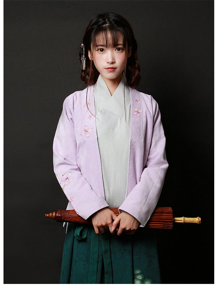 中國風女裝手繪日常漢服中式對襟上衣