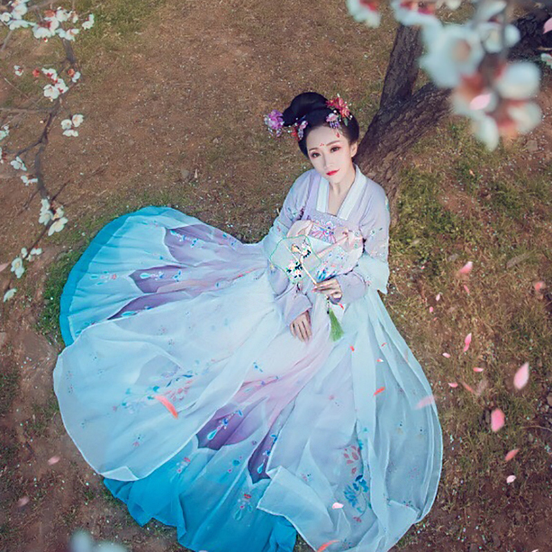 菩提雪齊胸襦裙，清新淡雅可愛漢服