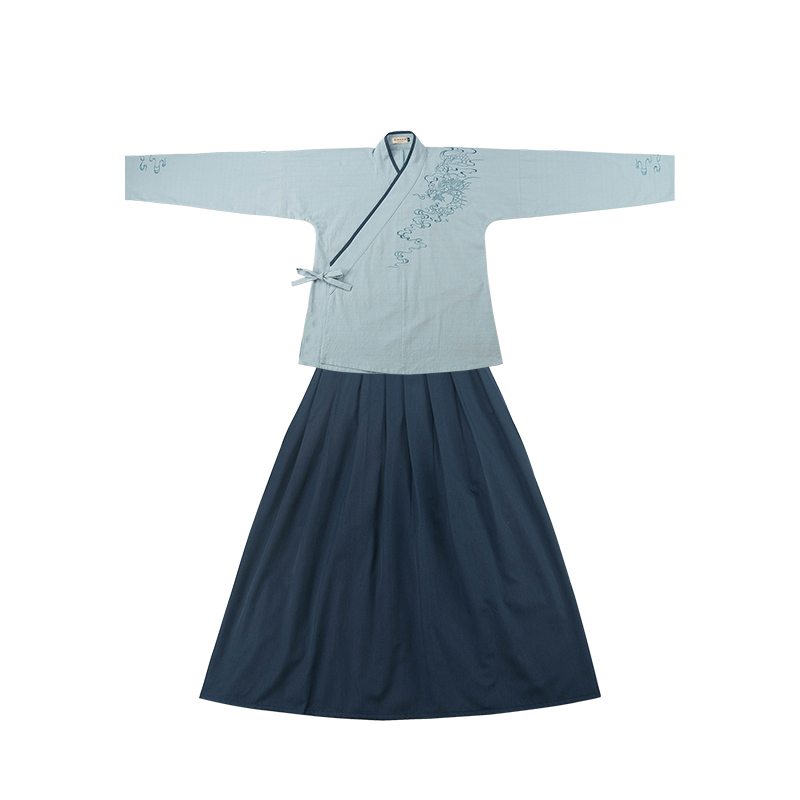 儒雅俊逸氣質(zhì)男裝漢服，交領(lǐng)龍紋祥云刺繡漢服