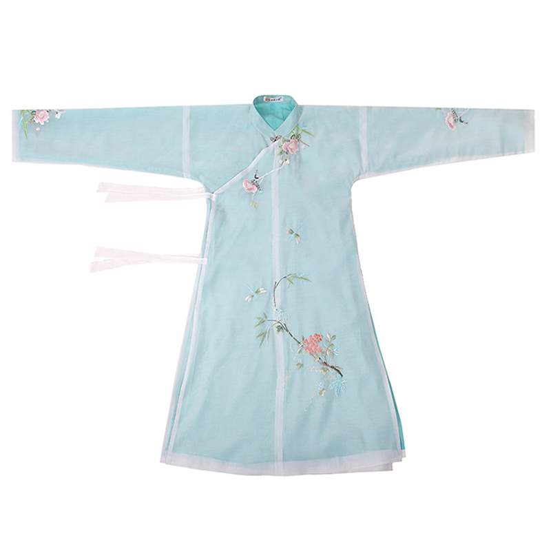 詩意韻味襦裙漢服，淡雅刺繡立領古風漢服