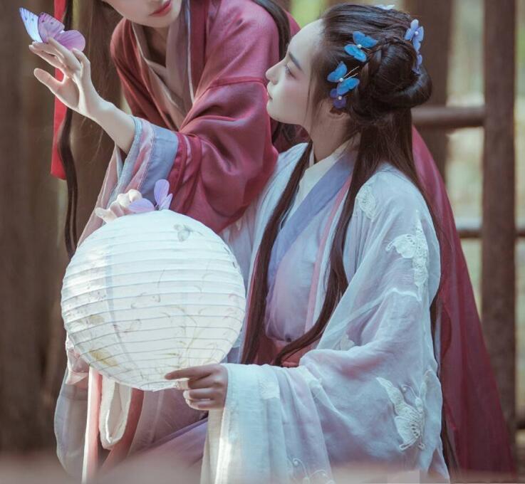 三款魏晉風優雅漢服，配上清新脫俗的你
