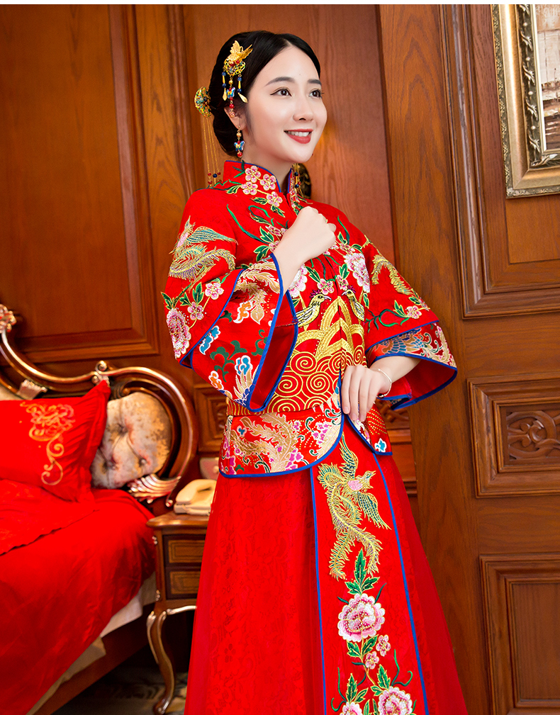 復古刺繡新娘禮服，古韻秀禾服中式禮服