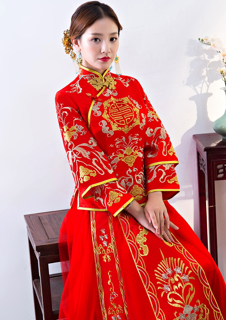 傳統韻味中式禮服，唯美秀禾服新娘禮服